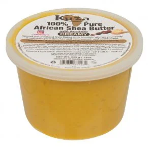 Kuza 100% Pure African Shea Butter with Borututu, Yellow Creamy 425g
