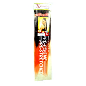 X-Pression Ultra Braid 100% Kanekalon 2x Pre-Stretched Colour T1B-Orange 160g 46in