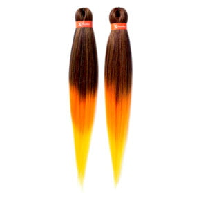 X-Pression Ultra Braid 100% Kanekalon 2x Pre-Stretched Colour OM-Sunset 160g 46in