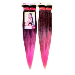 X-Pression Ultra Braid 100% Kanekalon 2x Pre-Stretched Colour OM-Cherry Blossom 160g 46in