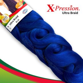 X-Pression Ultra Braid 100% Kanekalon Colour Blue 165g 82in