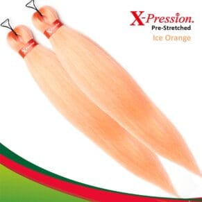 X-Pression Ultra Braid 100% Kanekalon 2x Pre-Stretched Colour Ice Orange 160g 46in