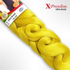 X-Pression Ultra Braid 100% Kanekalon Colour Yellow 165g 82in