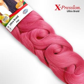 X-Pression Ultra Braid 100% Kanekalon Colour Pink 165g 82in