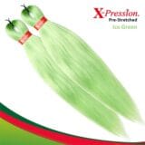 X-Pression Ultra Braid 100% Kanekalon 2x Pre-Stretched Colour Ice Green 160g 46in