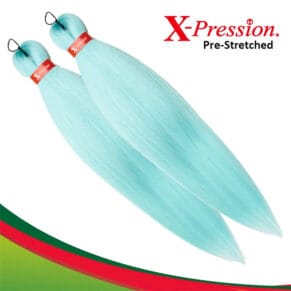 X-Pression Ultra Braid 100% Kanekalon 2x Pre-Stretched Colour Ice Blue 160g 46in